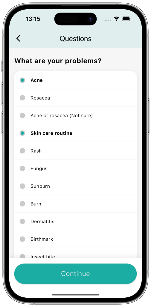 Conditions for dermatology - Dermi